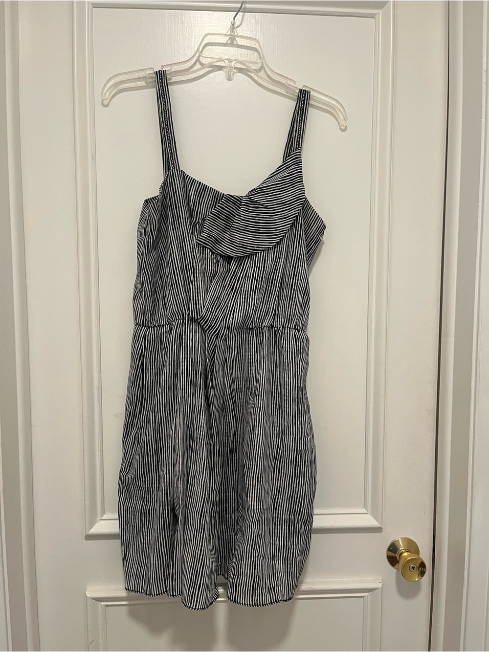 RACHEL Rachel Roy Black and White Striped Mini Dress